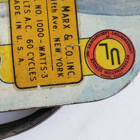 MARX Toy 1949 Louis Marx Mot-O-Run Express Hi-Way Works Race Car Track Tin Old - Picture 6 of 11